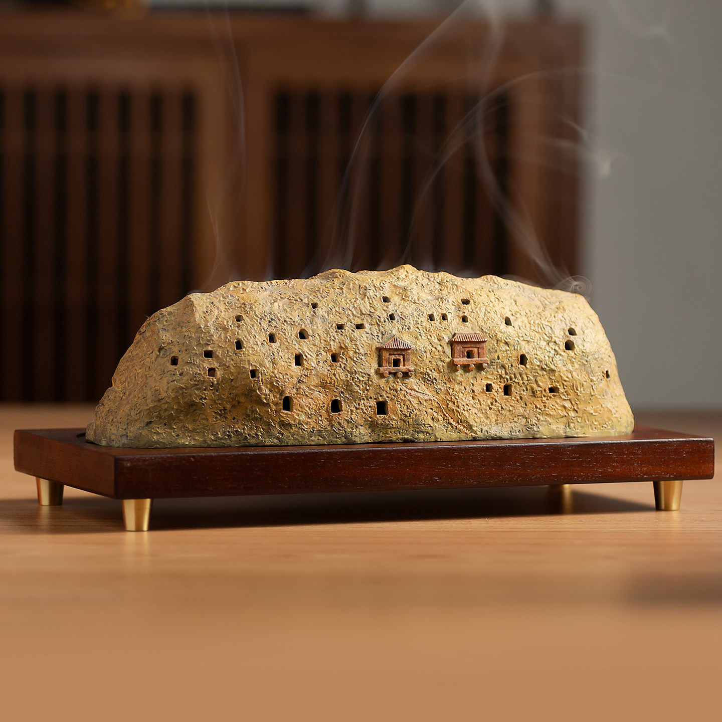 黄铜香炉丝绸之路摆件敦煌莫高窟文创中式茶道香熏炉办公桌装饰品,淘宝优惠券,粉丝福利购,淘宝优惠卷