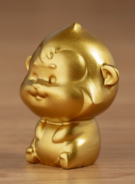 黄铜沙金十二生肖猴子摆件家居客厅玄关办公室桌面装饰物生日礼品