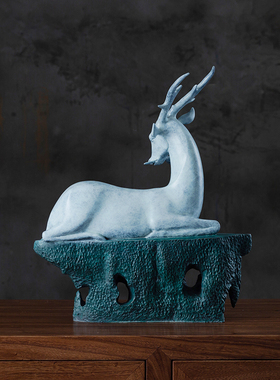 家居客厅办公室桌面中式风吉祥鹿