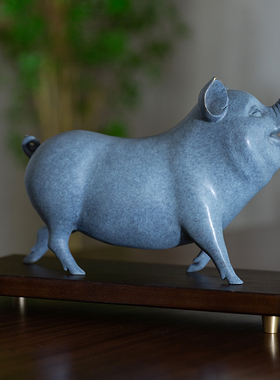 铜猪摆件微笑猪开业乔迁暖房礼品