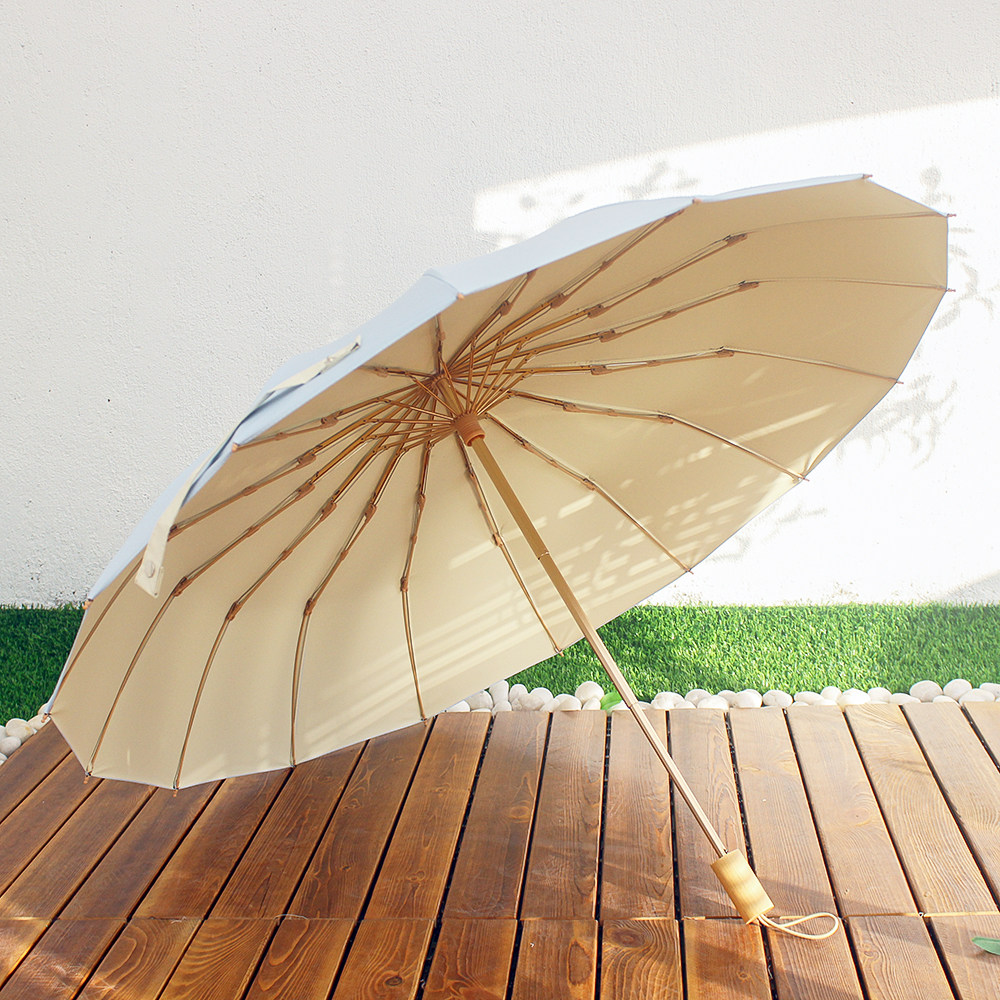 16骨彩胶雨伞大遮阳太阳伞防晒防紫外线女ins折叠晴雨两用upf50+,淘宝优惠券,粉丝福利购,淘宝优惠卷