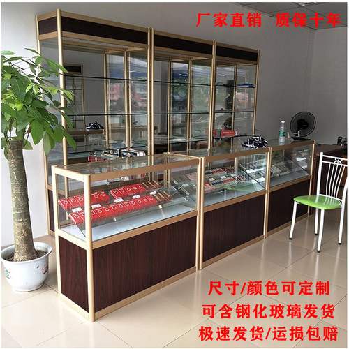 超市烟柜展柜展示柜玻璃柜台烟酒柜烟草烟柜木质柜台精品货架烟柜 - 图3