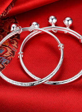 儿童满月生日礼物银手镯