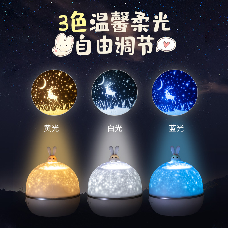 万火星空灯投影仪卧室床头儿童房520礼物生日玩具女孩子星光浪漫-图1