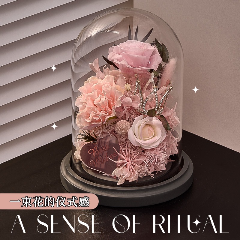 生日礼物母亲节送妈妈给实用的康乃馨花束永生花礼盒毕业季送老师