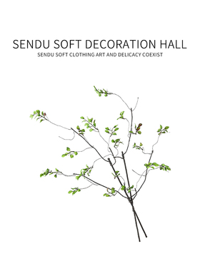 森度家居软装样板间装饰画黑白花器书房桌面摆件北欧陈列道具展示