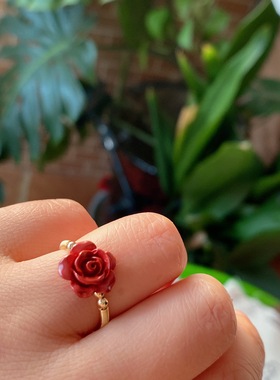 新年帝王朱砂戒指貔貅葫芦圈口