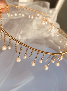 手工编织仙女小众设计天然珍珠