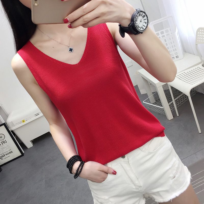 新款秋季冰丝内搭吊带薄宽松打底衫 诺威羊背心吊带