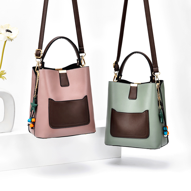 赛莲娜旗舰店女包春夏新款水桶包韩版百搭网红斜挎包少女质感大容量单肩包1