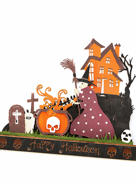 万圣节小摆件桌面装饰幽灵鬼屋