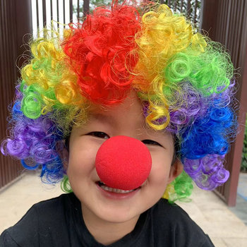 wig ເດັກນ້ອຍ afro Halloween headgear ສີ clown headdress ການປະຕິບັດພື້ນທີ່ອຸປະກອນການ props ອະນຸບານການປົກຫຸ້ມຂອງຜົມ