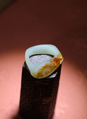 姑苏润石堂和田玉籽料凤凰玉戒