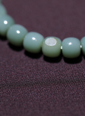 【姑苏润石堂】在售22克天然新疆和田玉籽料沙枣青老型珠手串