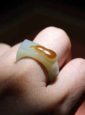 姑苏润石堂和田玉籽料宝葫芦玉戒