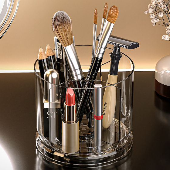 Rotating dustproof cosmetics storage box