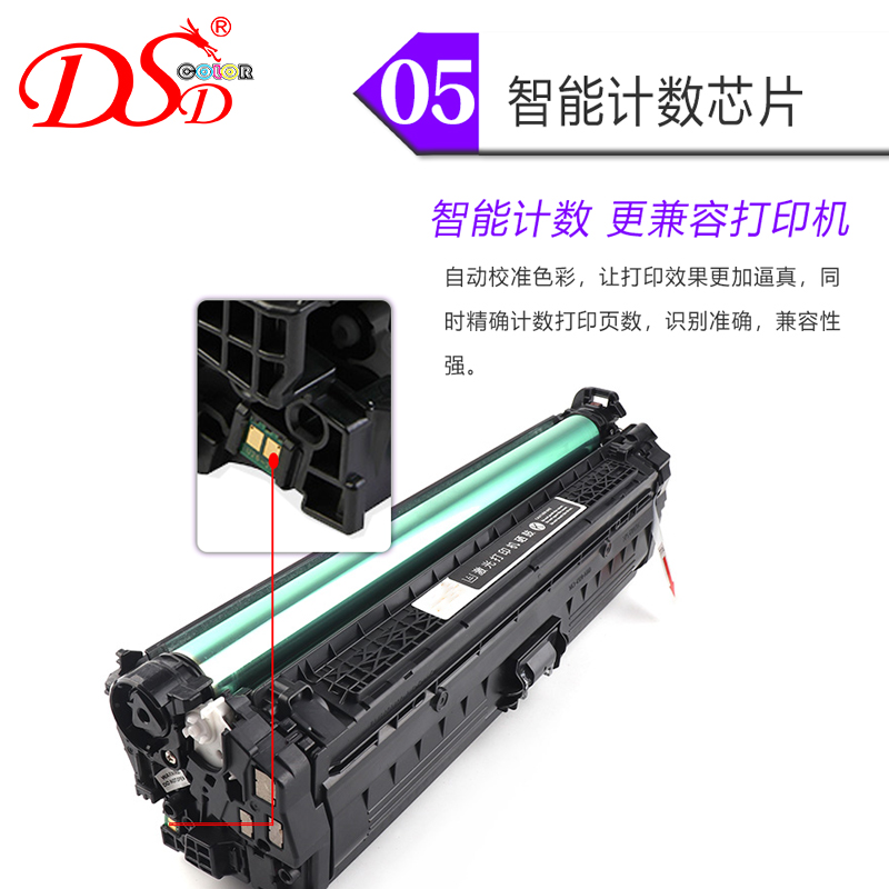 DSD 适用 惠普HP4025硒鼓 4020 4525DN墨粉 CE260墨盒 Color LaserJet CP4025DN粉盒 CANON LBP9100CDN易加粉 - 图1