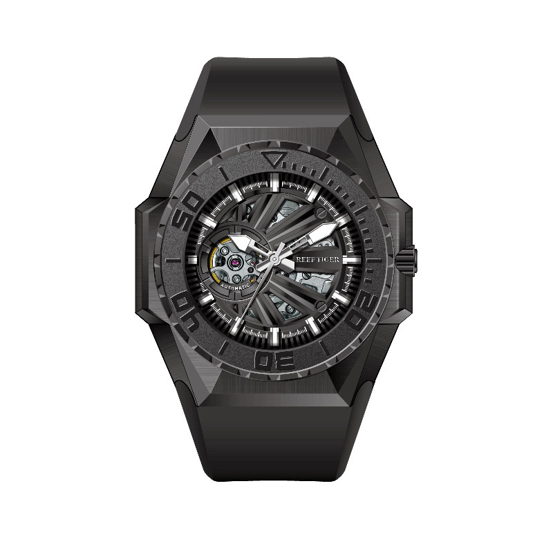 瑞夫泰格正品男士镂空全自动防水表 瑞夫泰格国产腕表