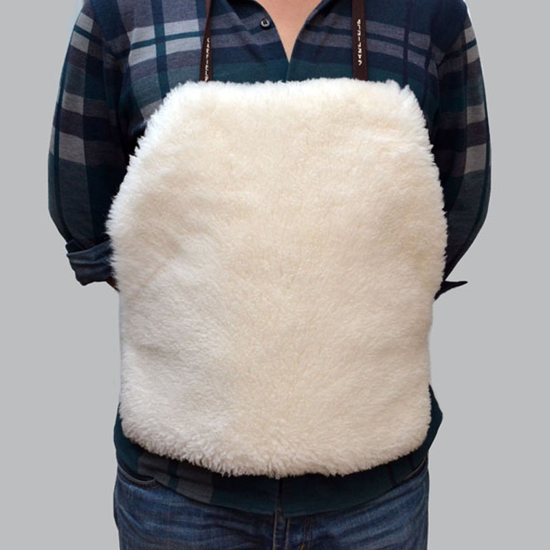 羊羔毛护胃肚兜护肚护胸羊毛皮毛一体冬季保暖护腰男女通用护具潮 - 图3