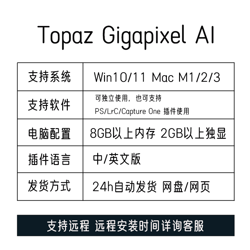 Topaz Gigapixel AI 7.2.0中文图片低像素增强无损放大模糊变清晰 - 图0