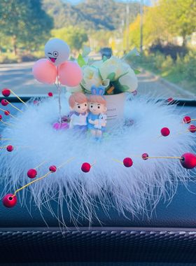 甜小情侣男女神新款车内车载装饰饰品礼物用品汽车摆件可爱个性女