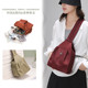 Casual fashionable backpack for work and commuting solid color simple multi-compartment storage women's backpack going out lightweight crossbody bag