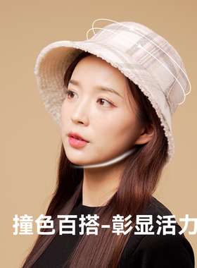 渔夫帽丽意资盆帽男女小脸可爱冬