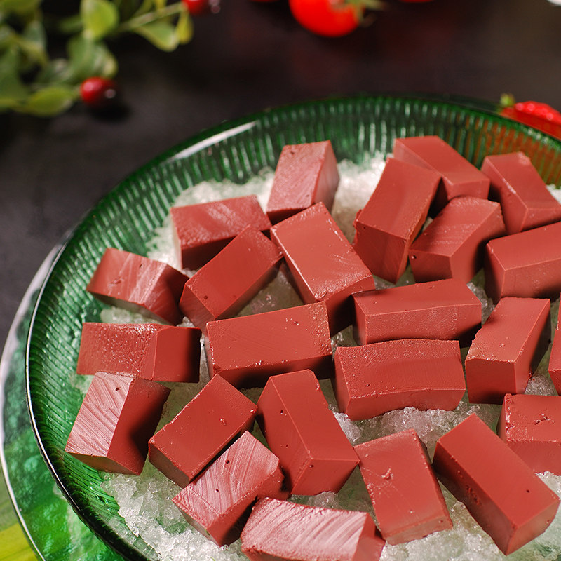 华英鸭血铁探长300g*20盒火锅饭店麻辣烫新鲜盒装毛血旺食材商用