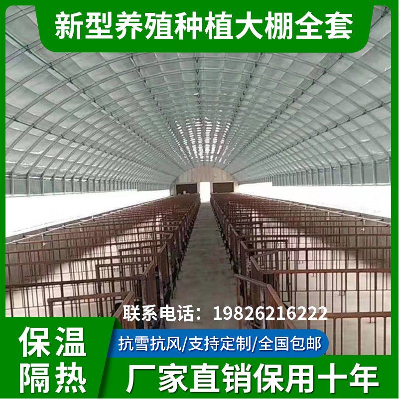 椭圆管养殖大棚骨架钢管全套鸡鸭兔猪舍牛棚羊圈搭建安装温室连体-图0