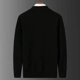 Демисезонный трикотажный комплект, рубашка, костюм, мужской осенний свитер, имитация рубашки, свободный крой, коллекция 2022