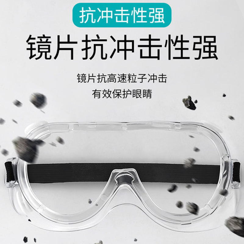 高清工业护目镜防护眼镜防风沙防尘防雾劳保透明打磨防灰封闭式-图2