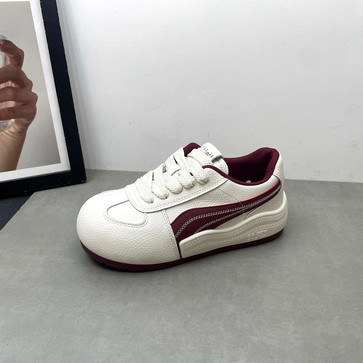 2026春季新款女鞋圆头深口系带平底防滑小白鞋舒适百搭德训鞋板鞋,淘宝优惠券,粉丝福利购,淘宝优惠卷