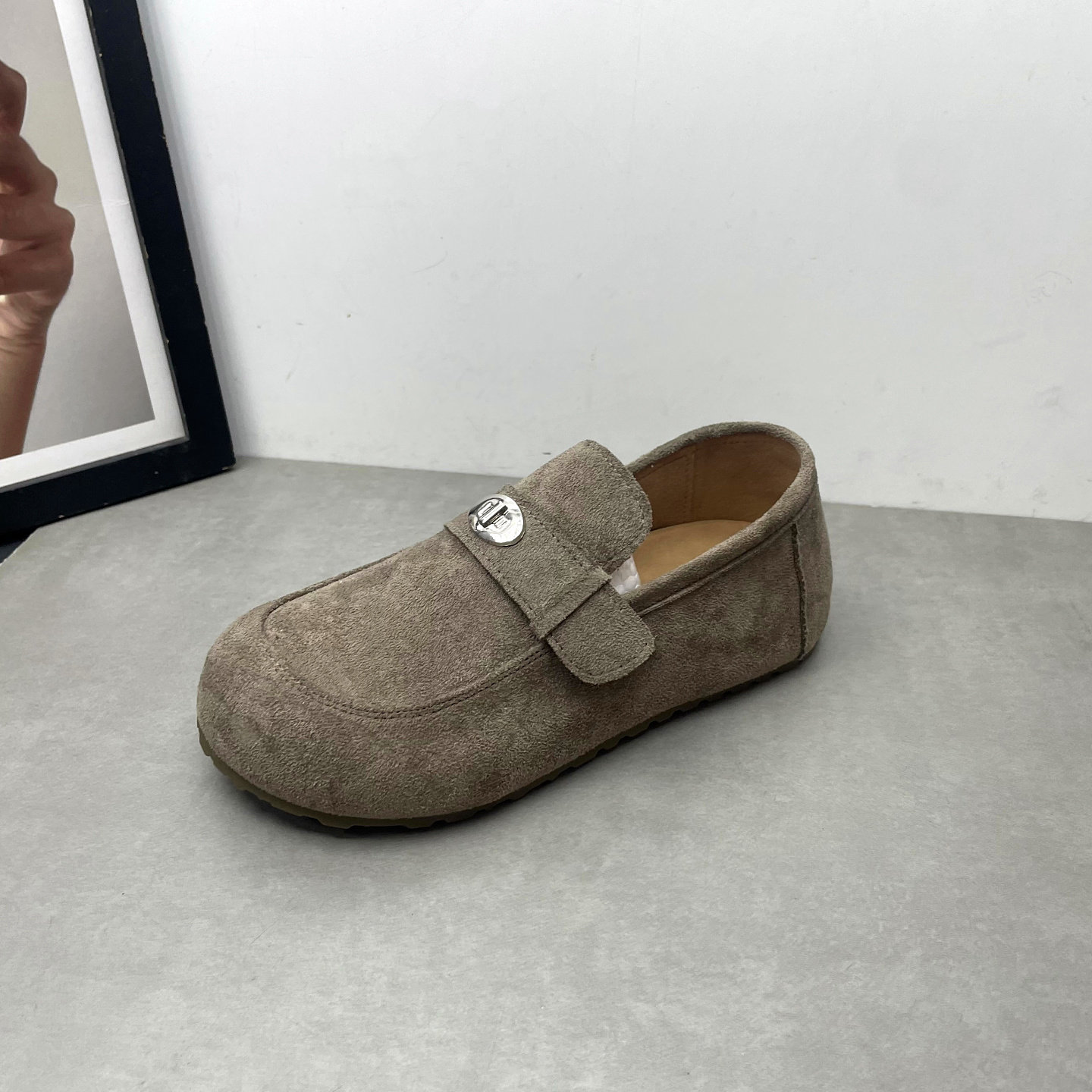 工厂处理2026春季新款一脚蹬内增高软底复古勃肯鞋英伦风豆豆鞋女,淘宝优惠券,粉丝福利购,淘宝优惠卷