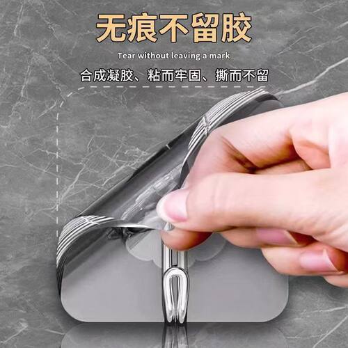 挂钩强力粘胶贴墙壁透明挂钩免打孔挂钩无痕强力承重浴室厨房粘钩 - 图3
