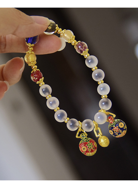 香灰琉璃手饰品新中式寺庙手镯