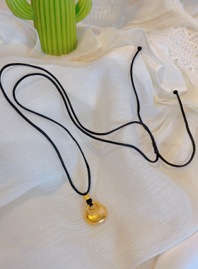 祥云福袋胖福小金坨项链女