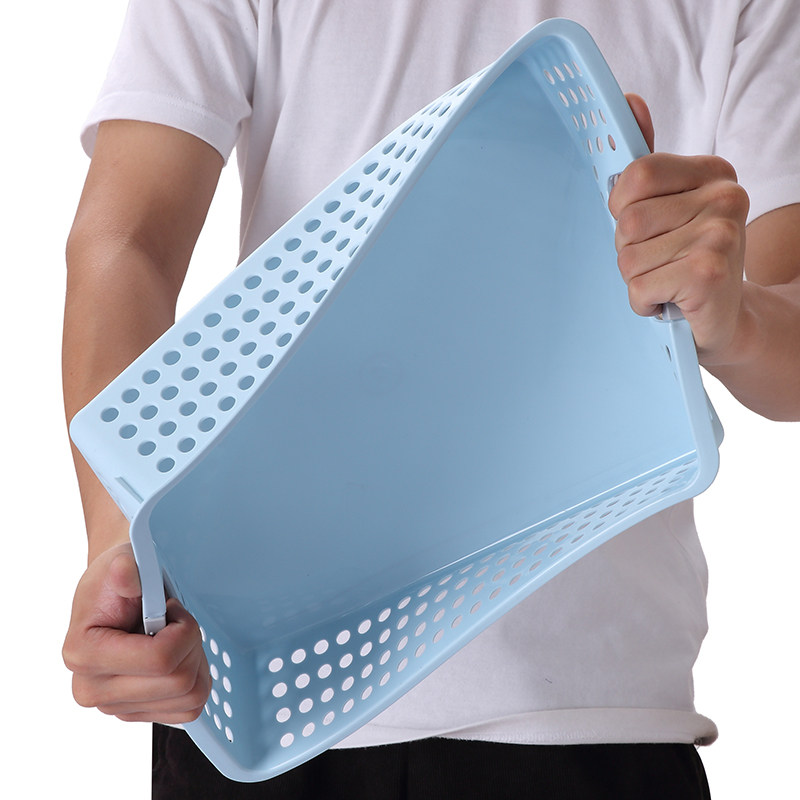 塑料长方形收纳篮子厨房收纳筐手提桌面文件篮筐浴室洗澡篮玩具框,淘宝优惠券,粉丝福利购,淘宝优惠卷