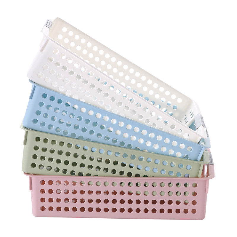 塑料长方形收纳篮子厨房收纳筐手提桌面文件篮筐浴室洗澡篮玩具框,淘宝优惠券,粉丝福利购,淘宝优惠卷