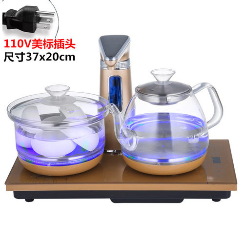 110V220V全自动上水电热水壶烧水电磁茶炉茶艺玻璃壶泡茶具消毒锅 - 图1