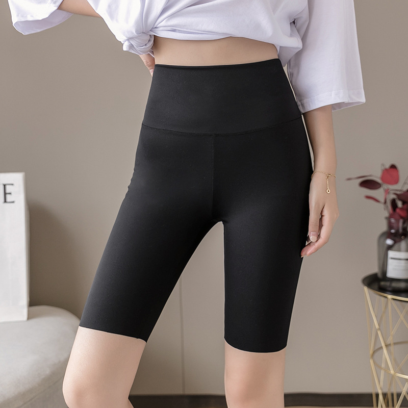 Seamless Biker Shorts Women Fitness Casual High Waist Fashio-图1