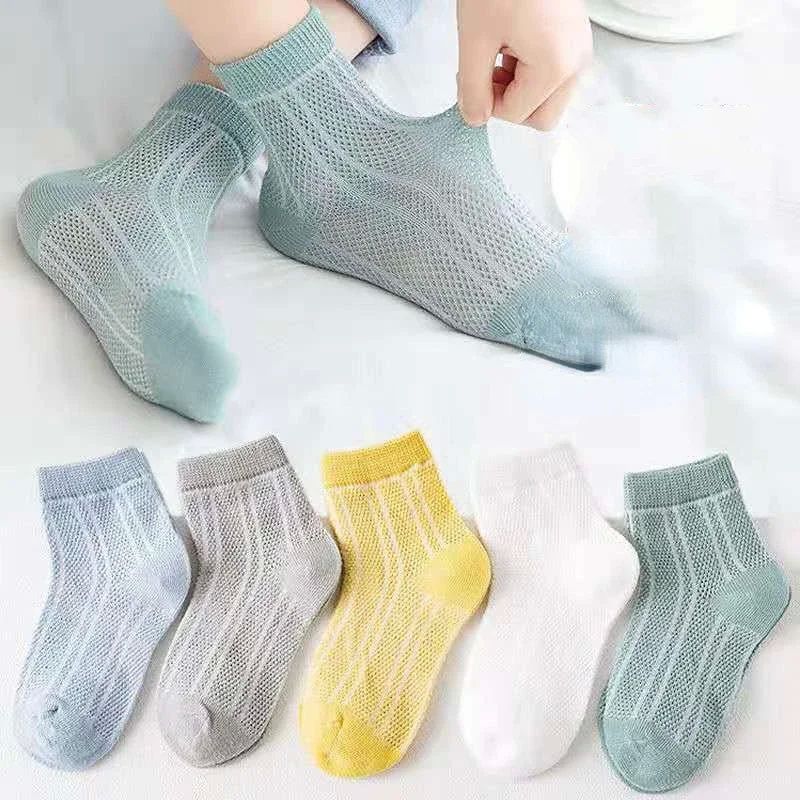 5 Pairs/Lot Kids Socks Spring Summer Cotton Girls Socks Cute - 图3