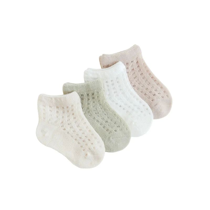 Lawadka 4Pairs/Lot Kids Socks for Girls Boys Cotton Solid Pr - 图0