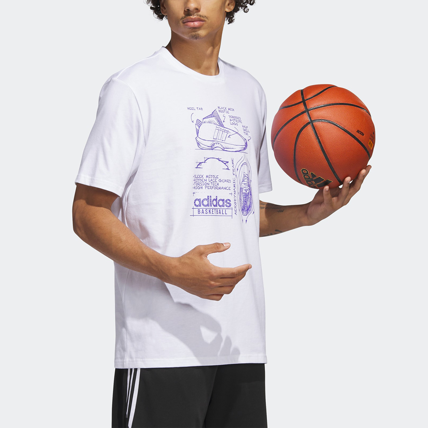 Adidas/阿迪达斯正品CRZY 1 TEE男子休闲篮球运动短袖IA3264 - 图1