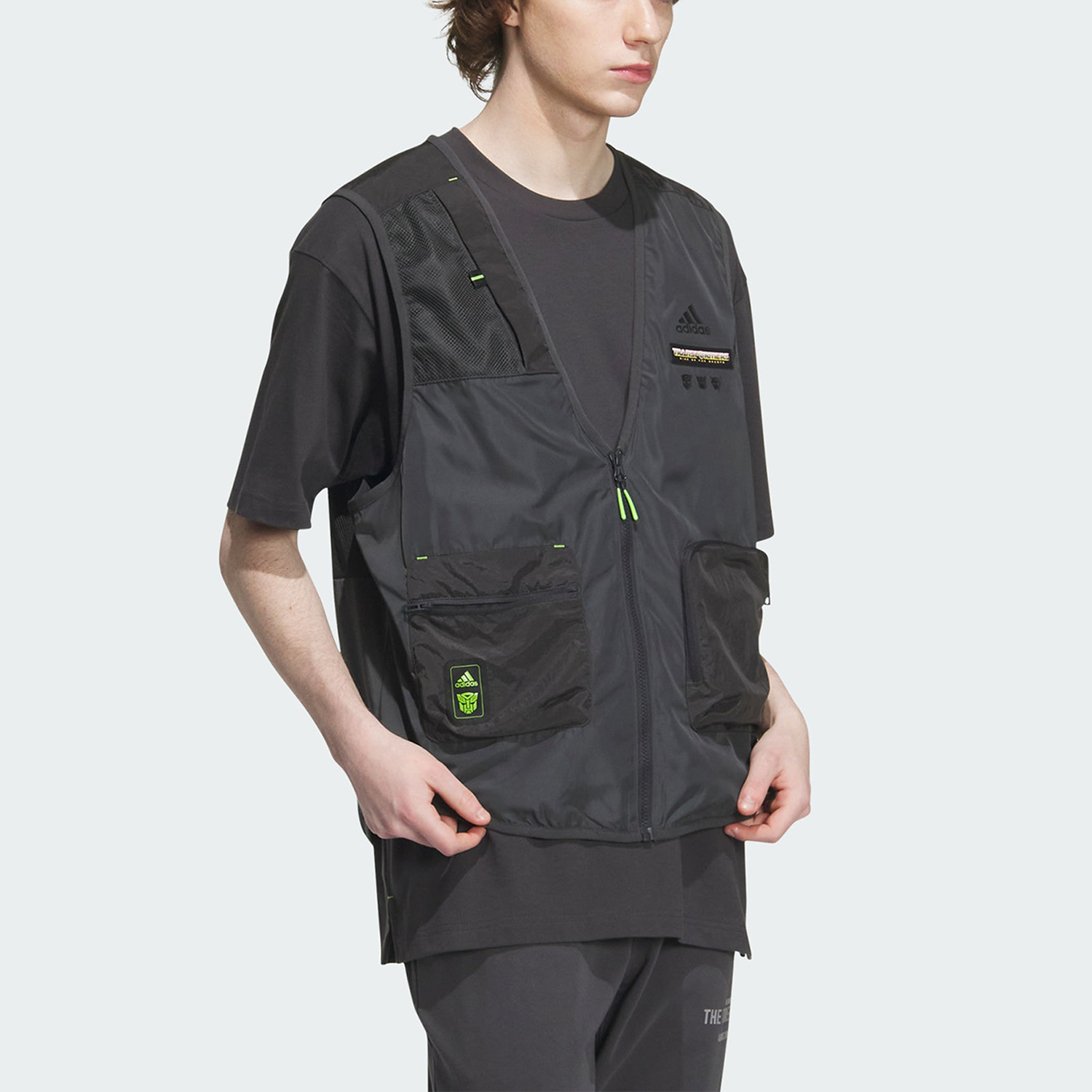 Adidas/阿迪达斯正品 VEST变形金刚男子运动休闲马甲IK3492 - 图0