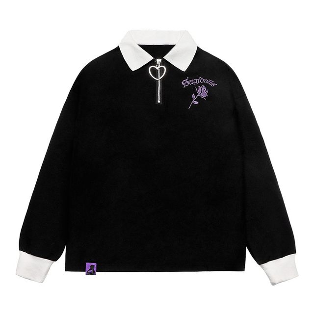 Embroidered POLO long sleeves are sweet, cool and playful