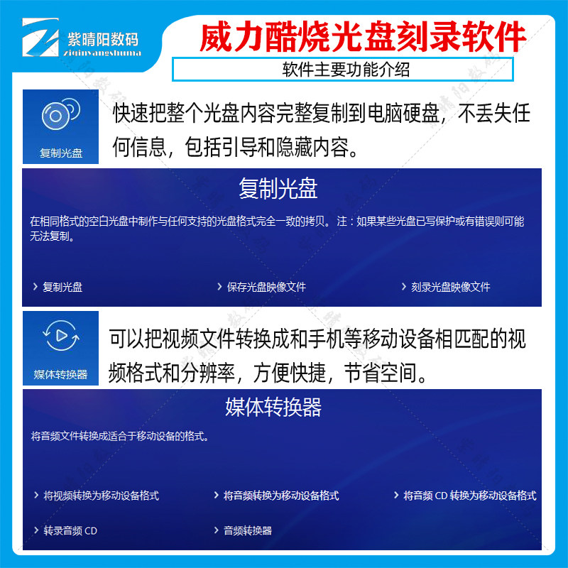 威力酷烧Power2Go光盘刻录软件CDVD蓝光视频电影车载音乐图片数据