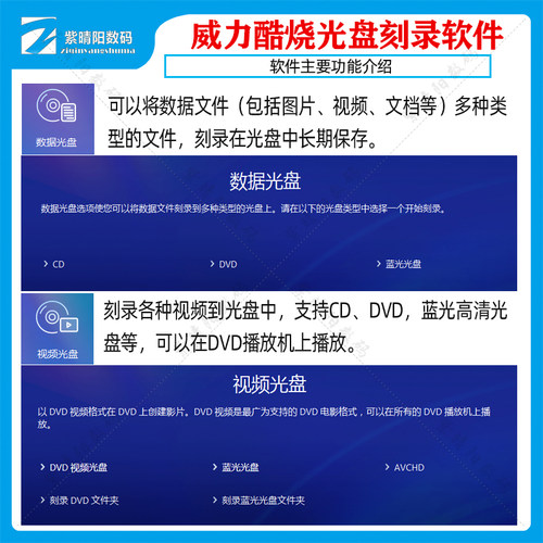 威力酷烧Power2Go光盘刻录软件CDVD蓝光视频电影车载音乐图片数据 - 图0