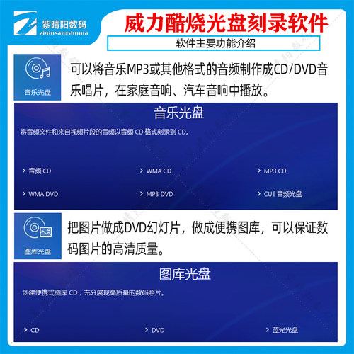威力酷烧Power2Go光盘刻录软件CDVD蓝光视频电影车载音乐图片数据 - 图1