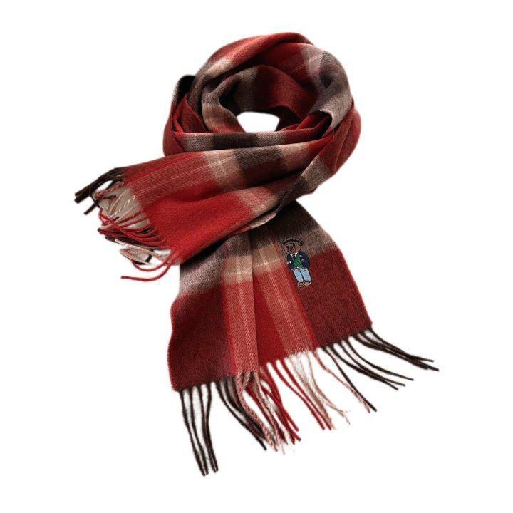 限量发售！英伦经典小熊100%澳洲羊毛围巾女冬季格子百搭情侣围脖,淘宝优惠券,粉丝福利购,淘宝优惠卷