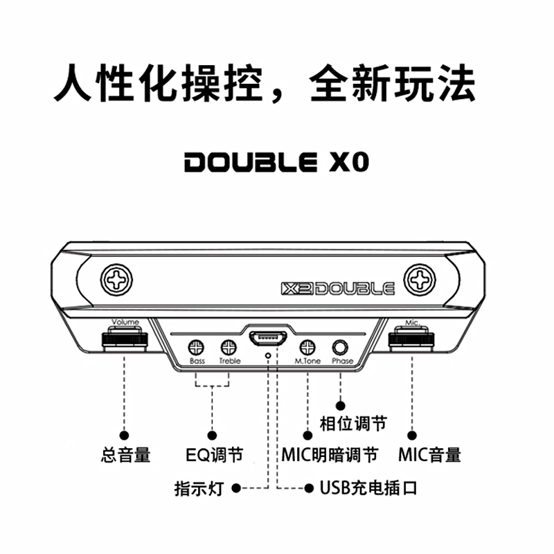 DOUBLE吉他拾音器X0/X2民谣木吉他无线蓝牙加振免开孔G0吉他精灵 - 图3